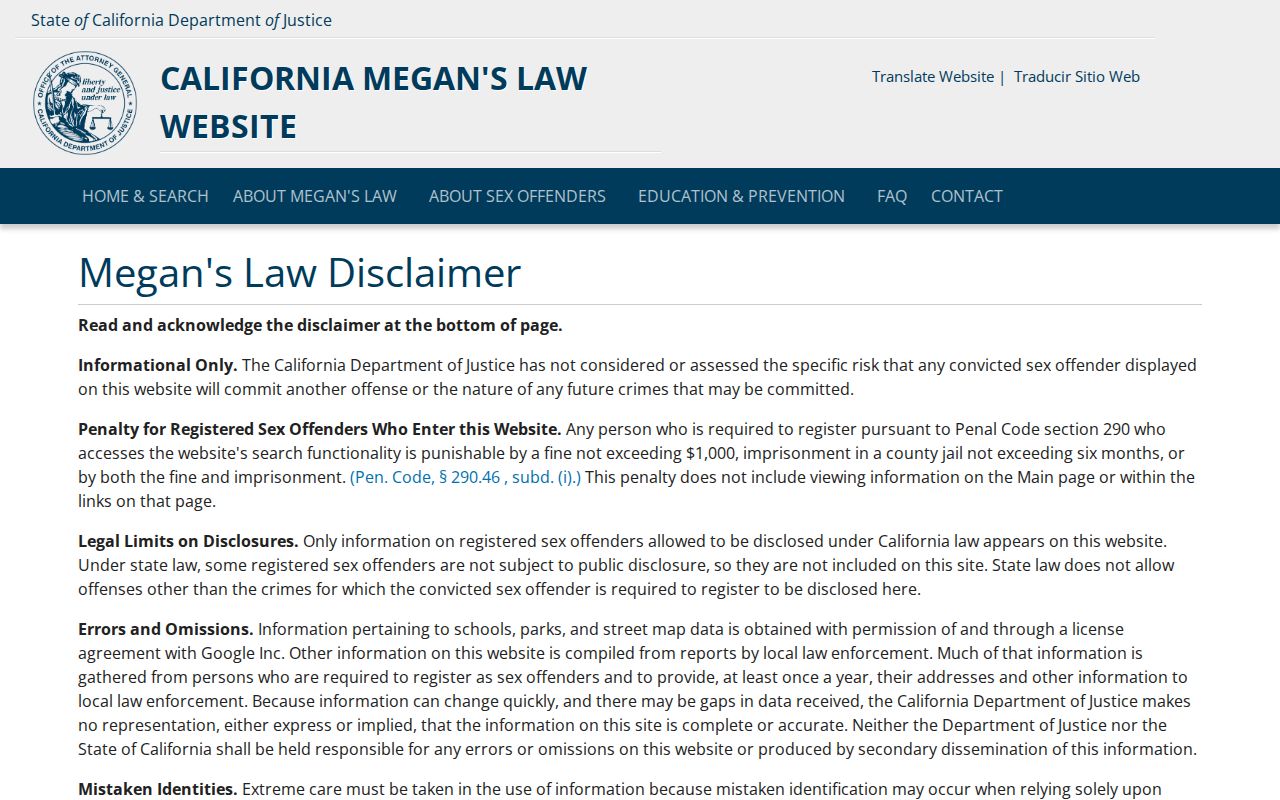 Tustin residents directory California Megan's Law legal-use gate