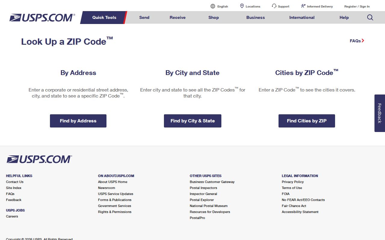 Tustin ZIP code directory USPS address lookup